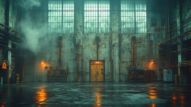 Photo of a large old warhouse