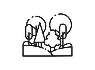 set icon of Travel Holiday Forest