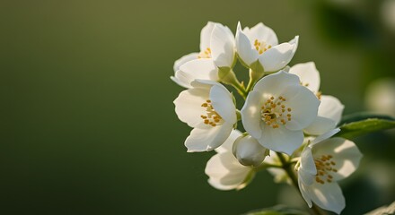 Obraz premium Golden Hour Jasmine AI Generated