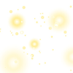 Transparent yellow sunlight special lens flash light effect. PNG sunlight special lens flare light effect. Yellow dust sparks, golden stars, bokeh gold light.	