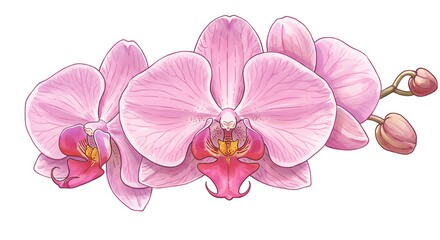 Fototapeta premium Orchid's Embrace AI Generated