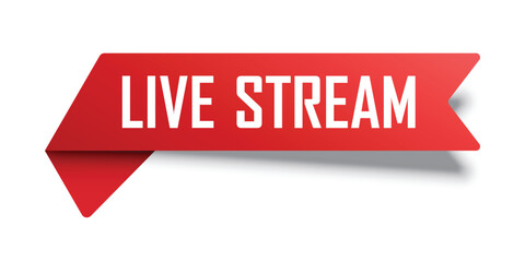 Live stream button icon in flat style. Webinar vector illustration on isolated background. Streaming sign business concept.
