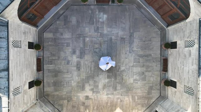 Sufi Whirling Dervish Drone Video, Fatih Istanbul, Turkiye (Turkey)
