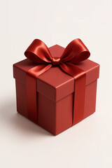 red gift box with ribbon