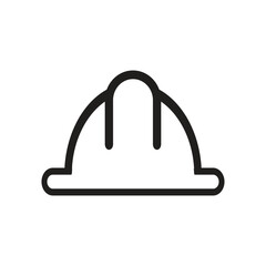 Simple Vector Illustration of a Safety Hard Hat icon vector on white background