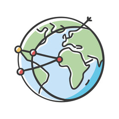 Fototapeta premium traceroute icon, traceroute vector illustration-simple illustration of traceroute, perfect for traceroute logos and icons
