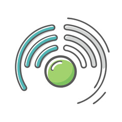wireless signal icon, wireless signal vector illustration-simple illustration of wireless signal, perfect for wireless signal logos and icons
