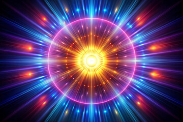 Obraz premium Center-Pulsing Glow with Radial Gradient Expansion