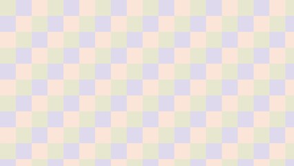 Delicate pastel checkered pattern.  Soft light squares in pale beige and lavender-green