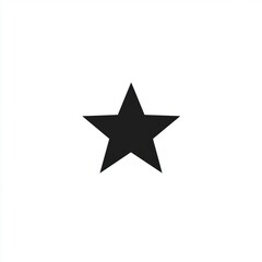 Obraz premium Star Silhouette: A simple yet elegant silhouette of a star, rendered in a striking black against a stark background, evokes a sense of purity and versatility.