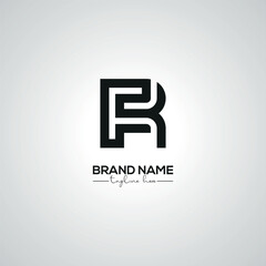 Creative FR RF Lettermark Logo Design for Corporate Branding.