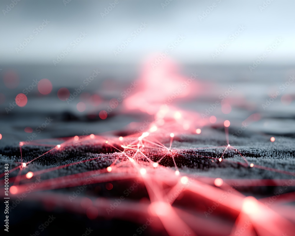 Aufkleber a conceptual visualization of llm innovation, algorithms creating new pathways through machine learn