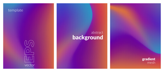 Abstract liquid background layout. Bright color blend. Blurred fluid effect. Gradient mesh. Mockup modern design template for posters, ad banners, brochures, flyers, covers, websites. EPS vector image