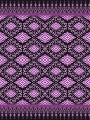 Mystic Thai Ikat – Lavender and Black Diamond Pattern with Ethnic Glam