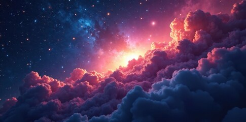 Star cluster, glowing gas clouds, swirling patterns, art, cluster