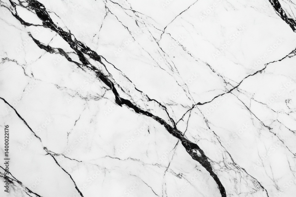 Aufkleber Elegant black and white marble texture with natural veins creating a sophisticated background ideal for interior design projects