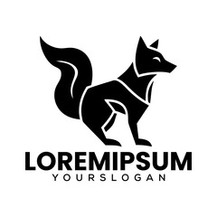 Wolf Silhouette Logo Fox Black Logo For Business