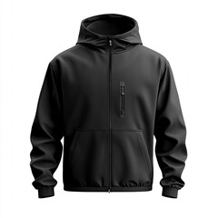 Black zip-up hoodie jacket