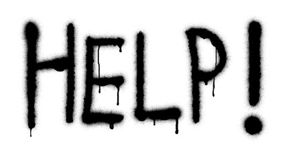 help spraypaint dripping graffiti no background © Gary