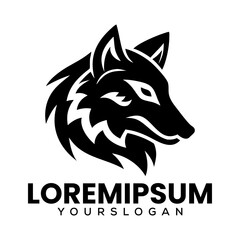 Wolf Silhouette Logo Fox Black Logo For Business