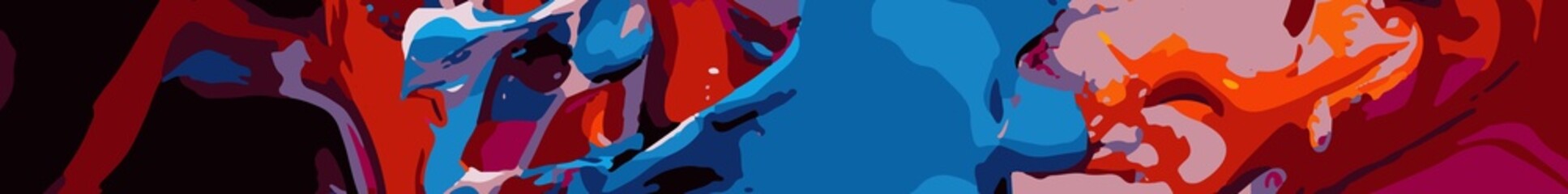 Abstract Web Banners with Vivid Color Combinations and Flowing Lines. Multicolor Abstract Web Banners for E-commerce, Blogs, and Landing Pages. Abstract Banner Designs in Bold Colors for Website Head