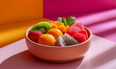 A fresh vegan detox bowl with vibrant superfoods will make a delicious and healthy snack or dish. The concept of proper nutrition.
