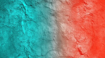 Dynamic Turquoise and Coral Wall Texture with Subtle Shadows Evoking Modern Artistic Vibes