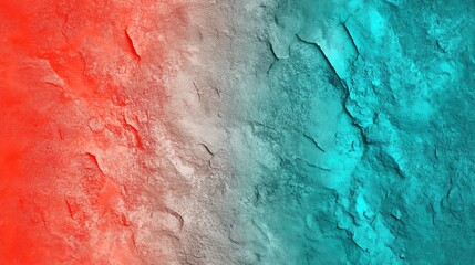 Stunning Abstract Wall Art Displaying Vibrant Red and Turquoise Textures Evoking Modern Aesthetics