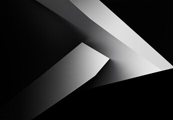 Dynamic Abstract Shapes Intersecting Against a Dark Background with Strong Contrast and Modern Aesthetic