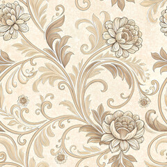Fototapeta premium Seamless Pattern of Repeating Tile Designs for Clothes, Wallpaper, Websites, Packaging, Branding, Paper Goods - Perfect for Printing and Digital Projects