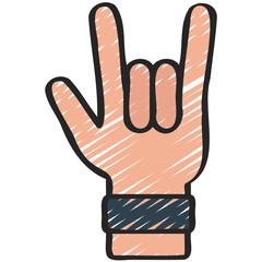 Rock And Roll Hand Icon