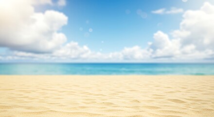 Fototapeta premium Sun-Kissed Shores AI Generated