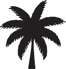palm tree silhouette vector