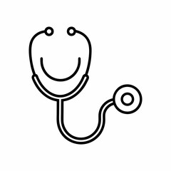 Medical Stethoscope Outline Icon Health Tool Vector