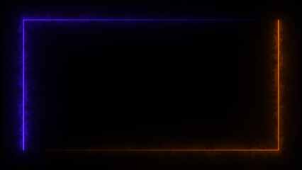 abstract background with glowing Neon lines Square