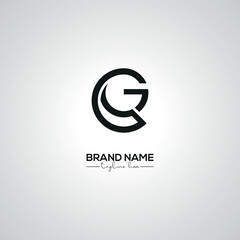 Obraz premium Creative Modern CG GC Lettermark Logo Design for Corporate Branding.