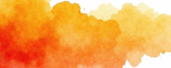 Obraz premium Vibrant orange watercolor wash, textured strokes, bold orange, graphic