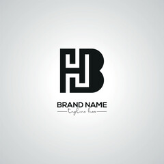 Creative Modern HB BH Lettermark Logo Design for Corporate Branding.
