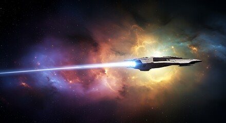 Obraz premium Nebula's Embrace AI Generated