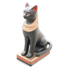 Bastet goddess color flat illustration for web and mobile design