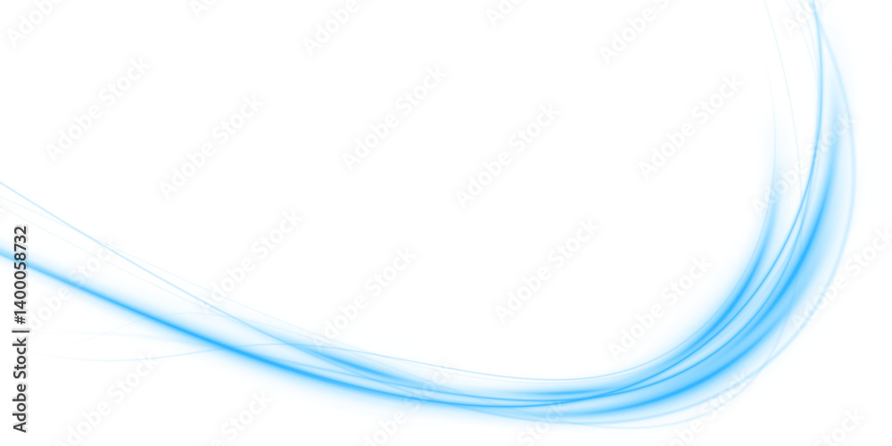 Wall mural abstract lines.neon lines of speed and fast wind. effect of moving at the speed of light. blue glow 