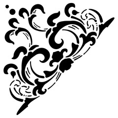 Corner vector icon. Frame illustration sign. Vintage style.