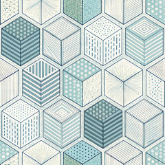 Seamless Pattern of Repeating Tile Designs for Clothes, Wallpaper, Websites, Packaging, Branding, Paper Goods - Perfect for Printing and Digital Projects