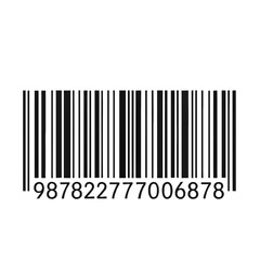 A white barcode with numbers is displayed on a black background.