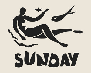 relaxing in the fish pond on sunday