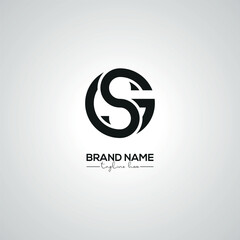 Obraz premium Creative Modern GS SG Lettermark Logo Design for Corporate Branding.