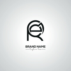 Creative Modern RE ER Lettermark Logo Design for Corporate Branding.