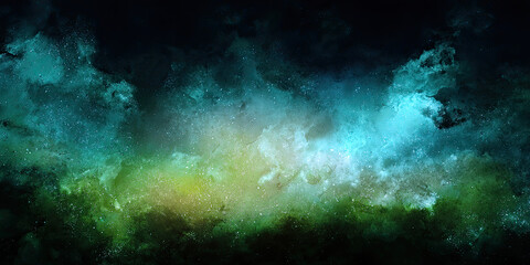 Fototapeta premium Misty neon fog and smoke, glowing wavy abstract pattern, digital light waves, futuristic background design, vibrant glow backdrop