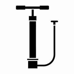 Hand Air Pump Vector Silhouette