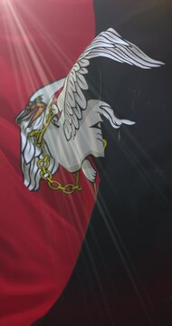 Flag of county of Buckinghamshire in the South East of England. Loop